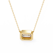 Noble Emerald Diamond Pendant