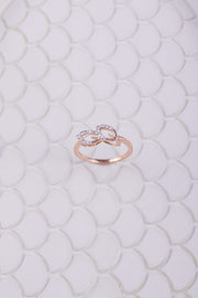 Leaf Inspired Diamond Ring in Rose Gold | Nature-Themed Lab-Grown Diamond Ring | Minimal Elegant Women’s Ring