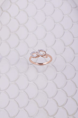 Leaf Inspired Diamond Ring in Rose Gold | Nature-Themed Lab-Grown Diamond Ring | Minimal Elegant Women’s Ring