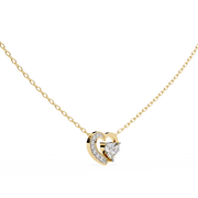 Bound Heart Diamond Pendant