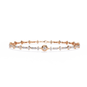 Lustrous Cluster Heart Bracelet (BR14022)