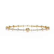 Lustrous Cluster Heart Bracelet (BR14022)