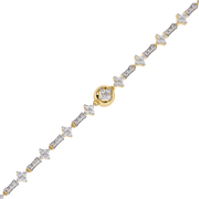 Lustrous Cluster Heart Bracelet (BR14022)
