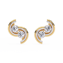 Hypnotic Flower Profile Earrings (ER14070)