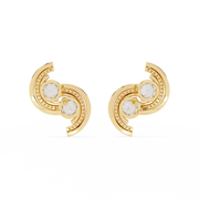 Hypnotic Flower Profile Earrings (ER14070)