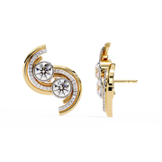 Hypnotic Flower Profile Earrings (ER14070)