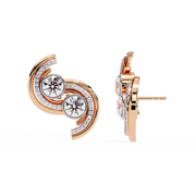 Hypnotic Flower Profile Earrings (ER14070)