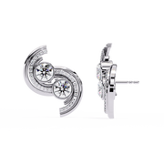 Hypnotic Flower Profile Earrings (ER14070)