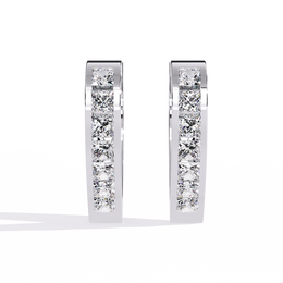 Lustrous Solitaire Contour Earrings (ER14076)