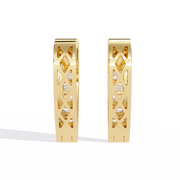 Lustrous Solitaire Contour Earrings (ER14076)