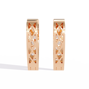 Lustrous Solitaire Contour Earrings (ER14076)