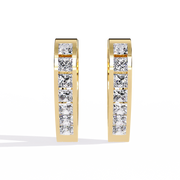 Lustrous Solitaire Contour Earrings (ER14076)