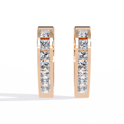 Lustrous Solitaire Contour Earrings (ER14076)