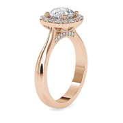 Eyeblink 1.25ct Round Halo Engagement Lab Diamond Ring