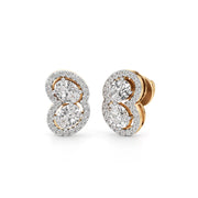 1.50Ct Fancy Stud Diamond Gold Earrings