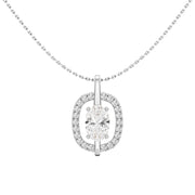Uriah 3Ct Oval Cut Halo Pendant