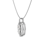 Uriah 3Ct Oval Cut Halo Pendant