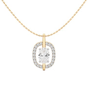 Uriah 3Ct Oval Cut Halo Pendant