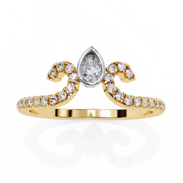 Striking Cluster Outline Ladies Ring (LR14027)