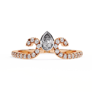 Striking Cluster Outline Ladies Ring (LR14027)