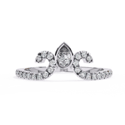 Striking Cluster Outline Ladies Ring (LR14027)