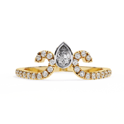 Striking Cluster Outline Ladies Ring (LR14027)