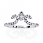 Striking Cluster Outline Ladies Ring (LR14027)