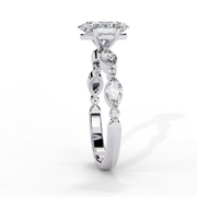 Coruscating Feather Shape Ladies Ring (LR14072)