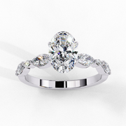 Coruscating Feather Shape Ladies Ring (LR14072)