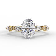 Coruscating Feather Shape Ladies Ring (LR14072)