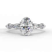 Coruscating Feather Shape Ladies Ring (LR14072)