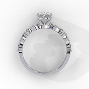 Coruscating Feather Shape Ladies Ring (LR14072)