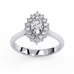 Lovely Interlocking Profile Ladies Ring (LR14079)