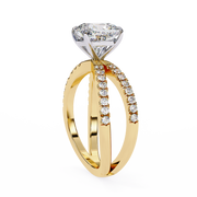Effervescent Shared-Prong Memory Ladies Ring (LR14139)