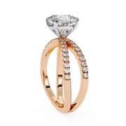 Effervescent Shared-Prong Memory Ladies Ring (LR14139)