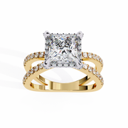 Scintillating Braided Illusion Ladies Ring (LR14161)