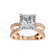 Scintillating Braided Illusion Ladies Ring (LR14161)