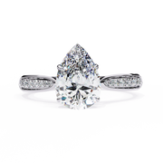Gleaming V-Prong Figure Ladies Ring (LR14166)