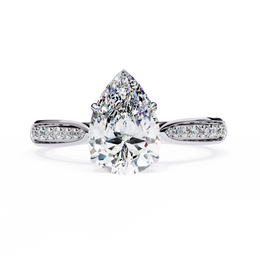 Gleaming V-Prong Figure Ladies Ring (LR14166)