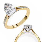 Gleaming V-Prong Figure Ladies Ring (LR14166)