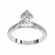 Gleaming V-Prong Figure Ladies Ring (LR14166)
