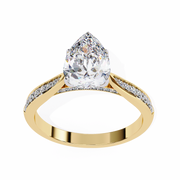 Gleaming V-Prong Figure Ladies Ring (LR14166)