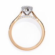 Gleaming V-Prong Figure Ladies Ring (LR14166)