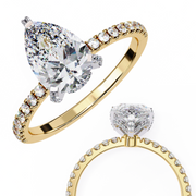 Gorgeous Shared-Prong Nerve Ladies Ring (LR14194)