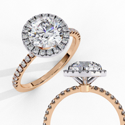 Striking Shared-Prong Thought Ladies Ring (LR14233)