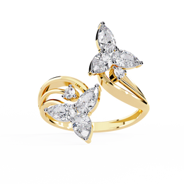 Luminous V-Prong Flame Ladies Ring (LR14286)