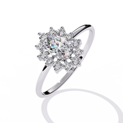 Stunning Pavé Silhouette Ladies Ring (LR14295)