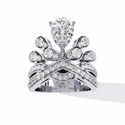 Grand Pegasus Heart Ladies Ring (LR14296)