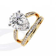Glistening Shared-Prong Smoke Ladies Ring (LR14300)