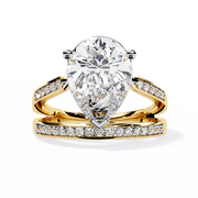 Glistening Shared-Prong Smoke Ladies Ring (LR14300)